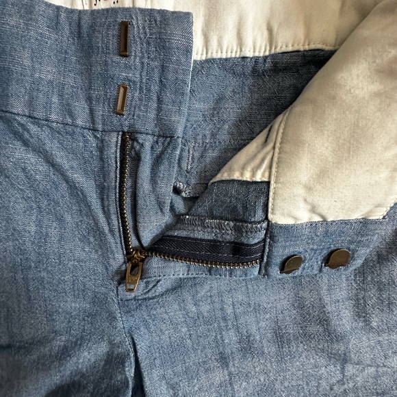 J. Crew Chambray Bermuda Shorts Flat Front Blue Women Size 0. - Picture 14 of 16